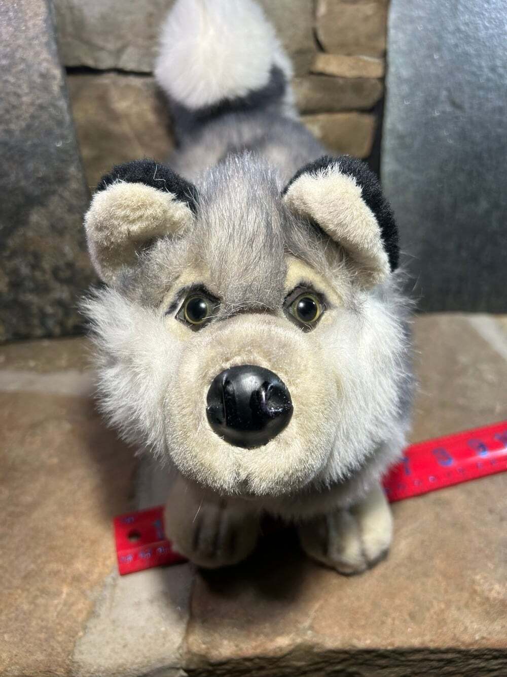 Wish Pets Gray Husky fluffy soft and ready to play !